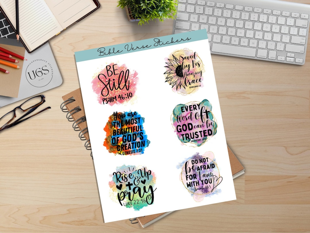 Bible Verse Stickers, Christian Sticker, Computer Stickers ...