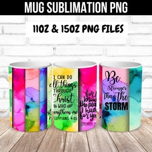 I Can Do All Things, Mug Wraps, 11 oz Mug Wrap, Coffee Mug Designs, 15oz Mug Wrap, Christian Mug Png, Bible Verse Mug Wrap, Sublimation PNG