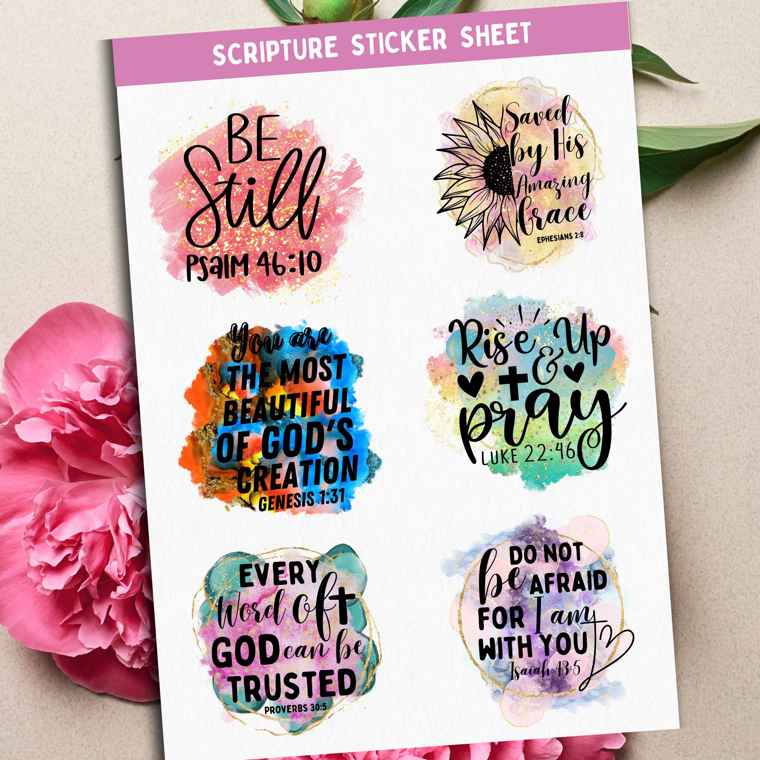 Bible Verse Stickers, Christian Sticker, Computer Stickers ...