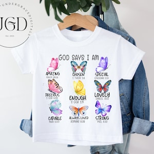 Butterfly Sublimation, God Says I Am Png, Scripture Png, Christian Png, Bible Verse Png, Butterfly Png, Christian Png, Watercolor Png