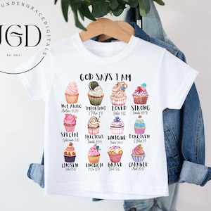 Deus Diz Que Eu Sou Png, Escritura Png, Bíblia Png, Cupcake Aniversário, Eu Sou Forte, Download De Sublimação, Afirmações Png, Cupcake Lover Gift
