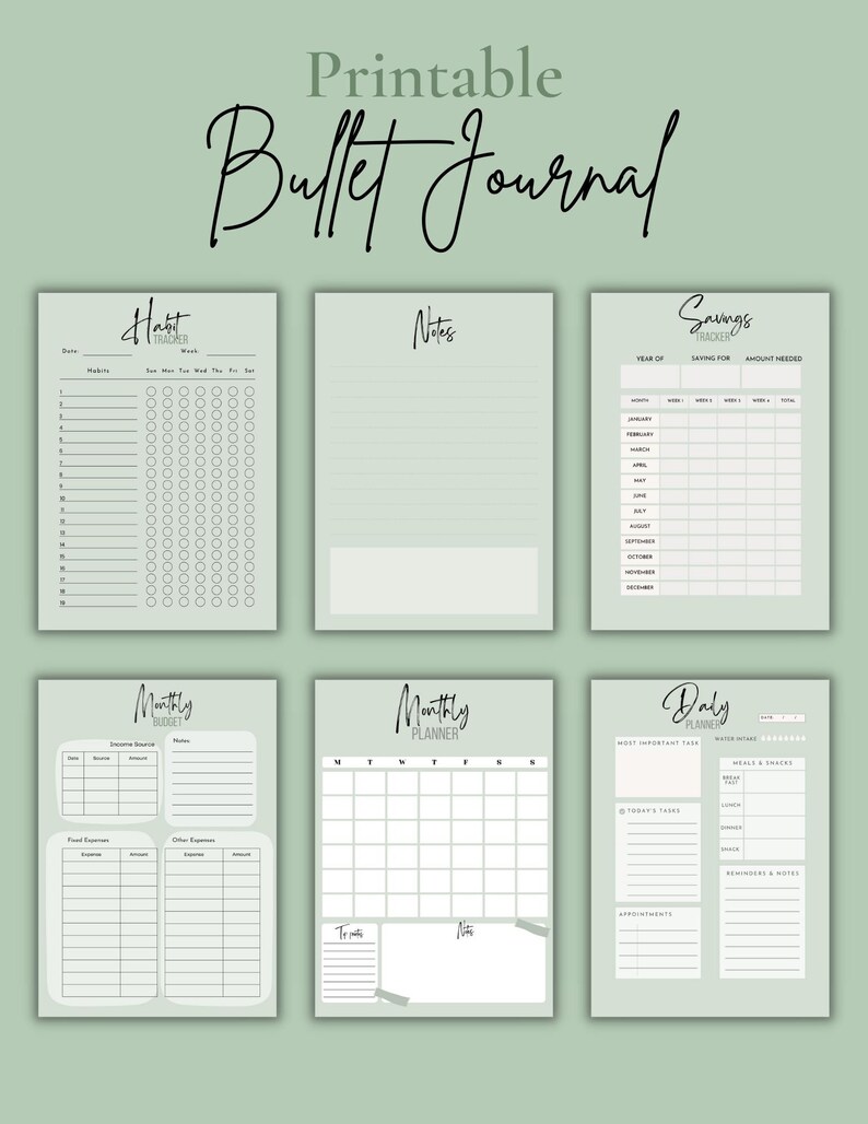 2023-calendar-and-bullet-journal-pages-printable-etsy