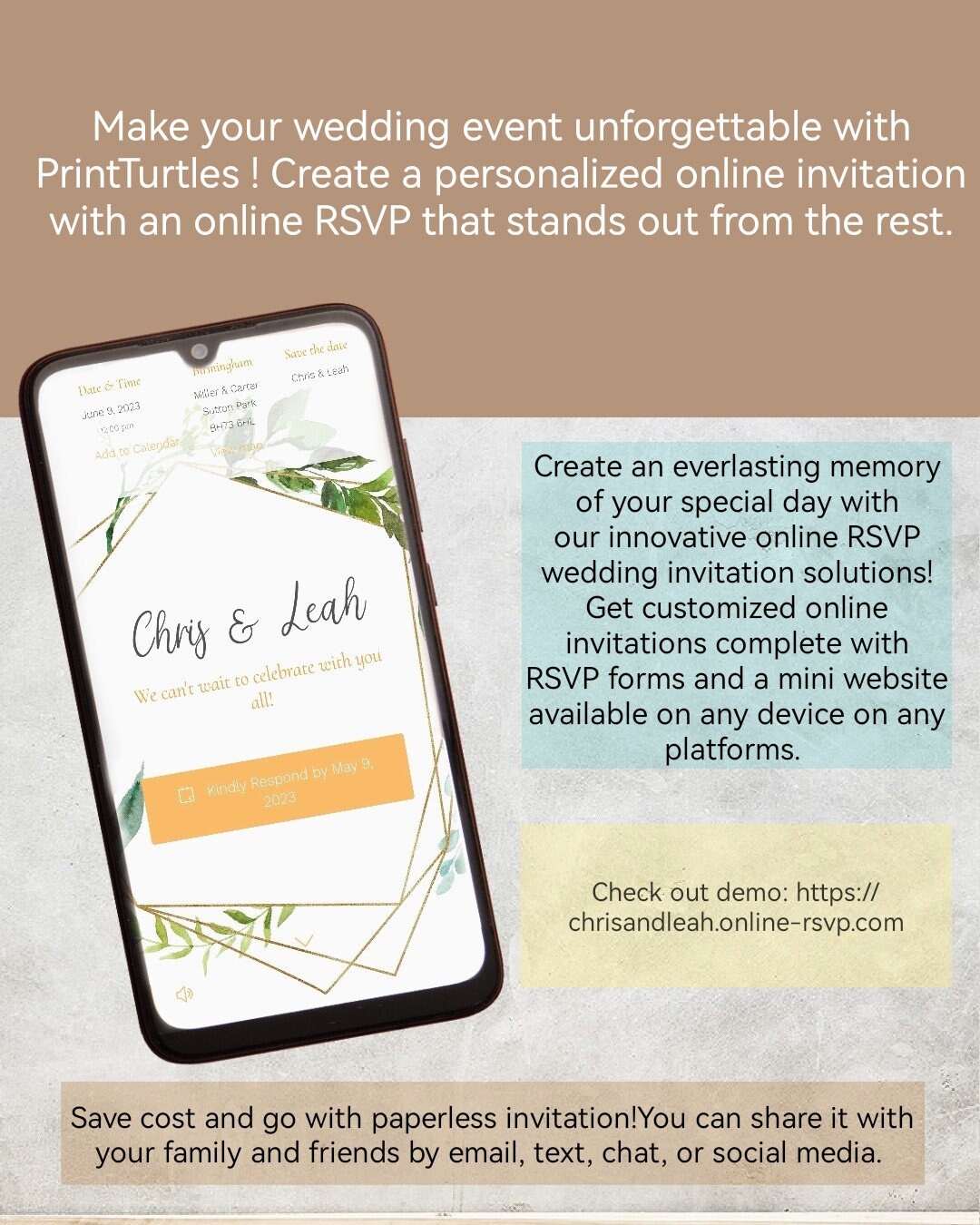 Digital Wedding RSVP Invitation Etsy