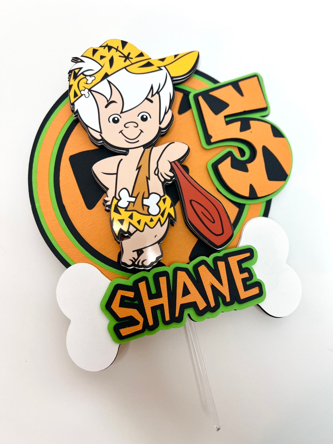 Flintstones Bam Bam Birthday Party Cake Topper Yabba Dabba Etsy