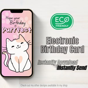Virtual Birthday Card for sending over email, text, DM, etc. | High Quality Image File | Happy Birthday eCard