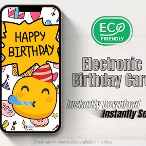 Virtuelle Geburtstagskarte zum Versenden per E-Mail, Text, DM, etc. | Hochwertige Bilddatei | Happy Birthday eCard