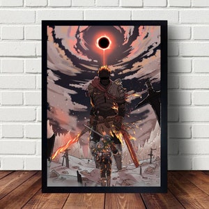 Pósteres artísticos de Dark Souls, pinturas en lienzo, pósteres colgantes, decoración del hogar, arte de pared.