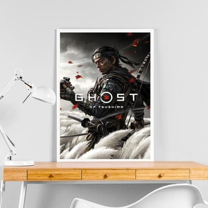 Poster Ghost Of Tsushima Sur Toile - 30 X 45 Cm, Impression Haute Qualité, Décoration Gamer, Sans Cadre
