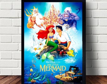 Póster de La Sirenita, lienzo, pinturas, póster, decoración del hogar, arte de pared