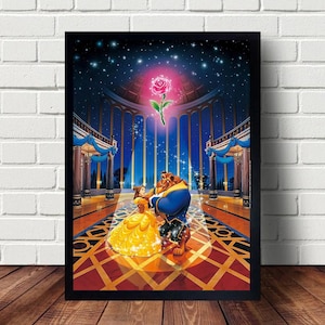 Beauty And The Beast Poster canvas Paintings Poster Hanging Home Decor Wall Art