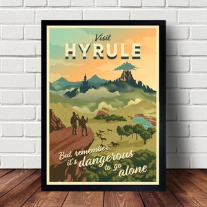 Legend of Zelda Hyrule Reiseposter Leinwand Gemälde Poster Hängen Wohnkultur Wandkunst
