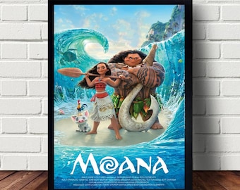 Póster de Moana, lienzo, pinturas, póster, decoración del hogar, arte de pared.