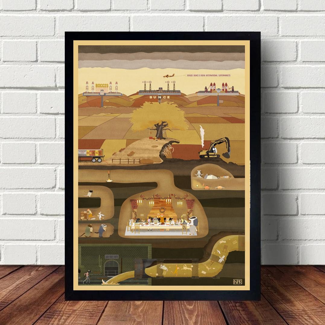 Fantastic Mr. Fox Poster canvas Paintings Poster Hanging Home Decor Wall Art