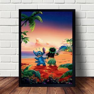Lilo And Stitch Poster canvas Paintings Poster Hanging Home Decor Wall Art