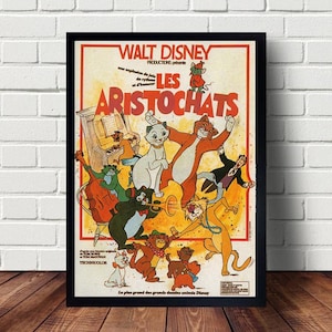 Gli Aristogatti Poster su tela Dipinti Poster Appeso Decorazione per la casa Arte murale