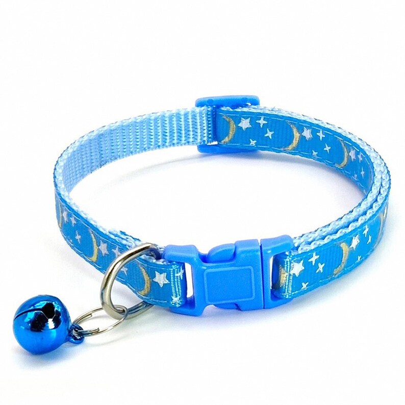 Cat Collar Stars and Moon Adjustable Kitten Collars With Etsy