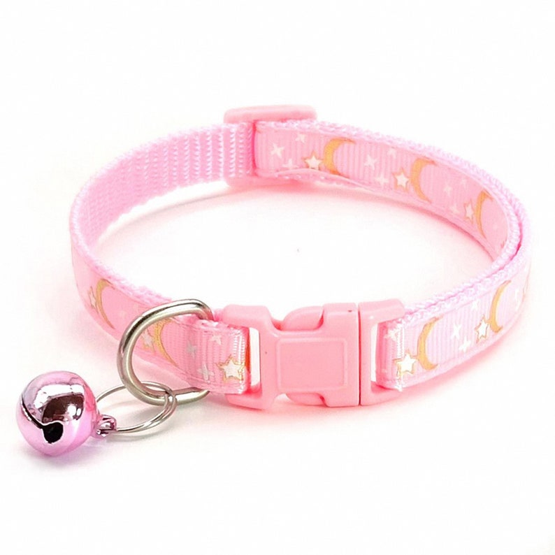 Cat Collar Stars and Moon Adjustable Kitten Collars With Etsy