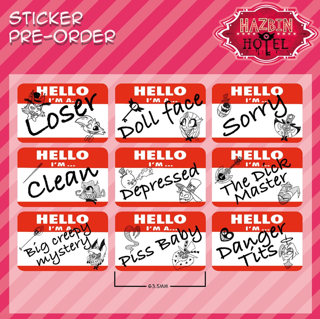 Stickers | Hello I'm..... | Awesome to Match Your Cosplay! - Etsy