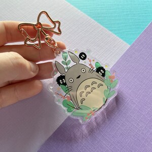 Studio Ghibli Epoxy Charms and stickers - Totoro, Jiji, Calcifer and Soot spirits Totoro soot charm