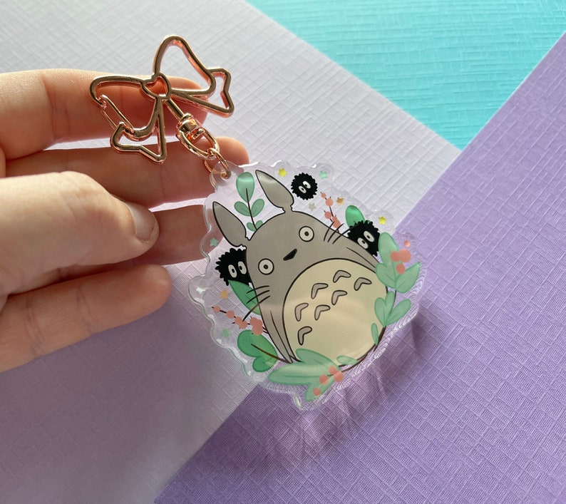 Studio Ghibli Epoxy Charms and stickers - Totoro, Jiji, Calcifer and Soot spirits Totoro soot charm