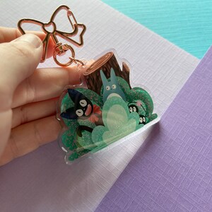 Studio Ghibli Epoxy Charms and stickers - Totoro, Jiji, Calcifer and Soot spirits Jiji Charm