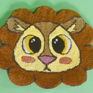 SALE! Old collection - Tufted Kawaii Lion rug - handmade with the tufting technique - 90.00EU to 60.00EU