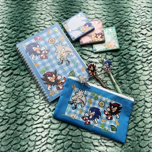 Penne e blocchi note - Sonic, Shadow e Silver
