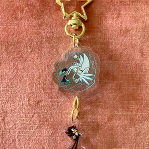 Silver and Shadow the Hedgehog - Acrylic Charm