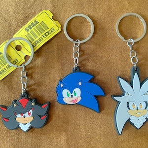 Rubber Keychains of Sonic, Shadow and Silver the Hedgehog - Fan Art