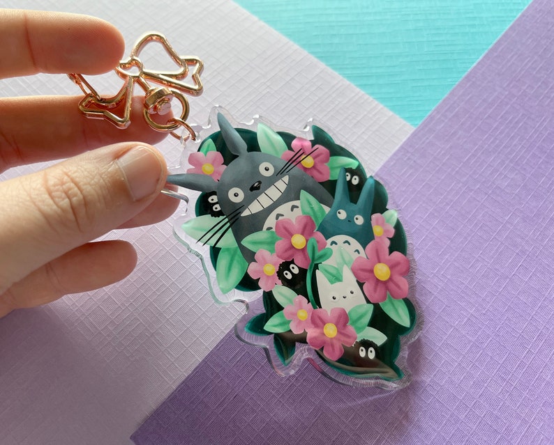 Studio Ghibli Epoxy Charms and stickers - Totoro, Jiji, Calcifer and Soot spirits Totoro chibi charm