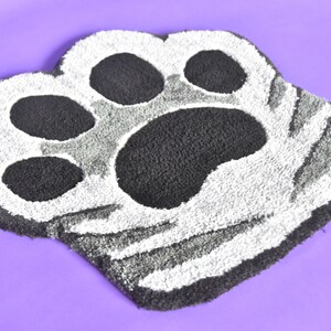 Kitten paw rug - Calico Cat, Gray tiger and custom - anti-slip