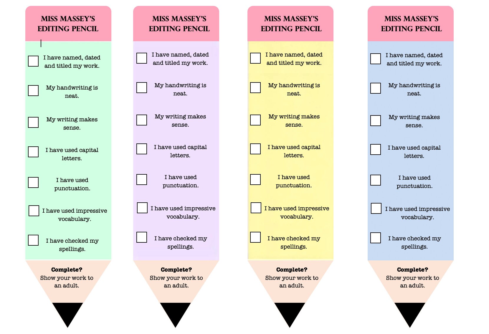 Writing/editing Tools Chart Editing Pencil the Perfect Writing Tool editable and - Etsy Australia