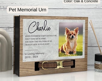 Pet Loss Gift - Portrait Dog Urn for Ashes - Cremation Pet Urn