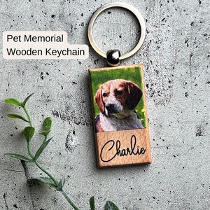 Custom Dog Photo Keychain, Personalized Pet Photo Keyring, Pet Remembrance Gift, Dog Picture Keychain, Pet Memorial Gift, Lover Gift