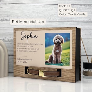 Personalized Pet urn for dog Ashes, Cremation Urn for Dog Ashes, Loss of Pet Sympathy Gift, Gift for Cat Lovers