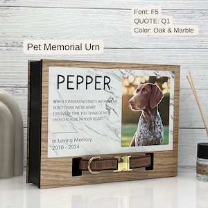 Memorial Pet Urn for dog ashes, Cremation Urn, Cat Urn Ash box, Loss of Pet Sympathy Gift, Gift for Cat Lovers