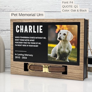 Personalized Cremation Pet Ashes Urn, Cat Ashes Urn, Photo Box Pet Cremation Urn, Memorial Box, Custom Photo print