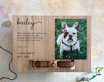 Cornice Commemorativa Per Animali Domestici 10x15 Cm, Regalo Per Perdita Cane O Gatto, Con Design Elegante In Legno