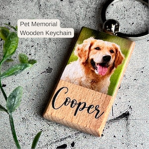 Custom Dog Keychain, Personalized Pet Photo Keychain, Dog Memorial Keychain, Pet Loss Gift, Dog Cat Memorial Gift