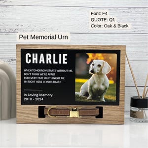 Personalized Pet Urn, Memorial Box, Dog, Cat, Custom Photo print, Cremation Urn, Memorial Keepsake, Pet Collar Holder