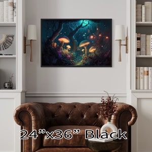 Postercomputer Generated Fantasy Mushroom Forest - Etsy