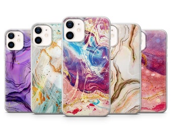 Marble Pattern Phone Case Gold Marble Design Cover for iPhone 14, 13, XR, XS, 8, 7, Samsung S10, S20, S21, A13, A33, A53, Huawei P40, P50