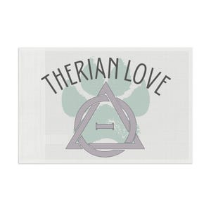 Therian Pride Flagge - Therian Wolf Symbol Banner, Tier Kin Flagge, Therian Ausrüstung & Dekor, Wolf Katze Fuchs Geist, Furry Community Geschenk