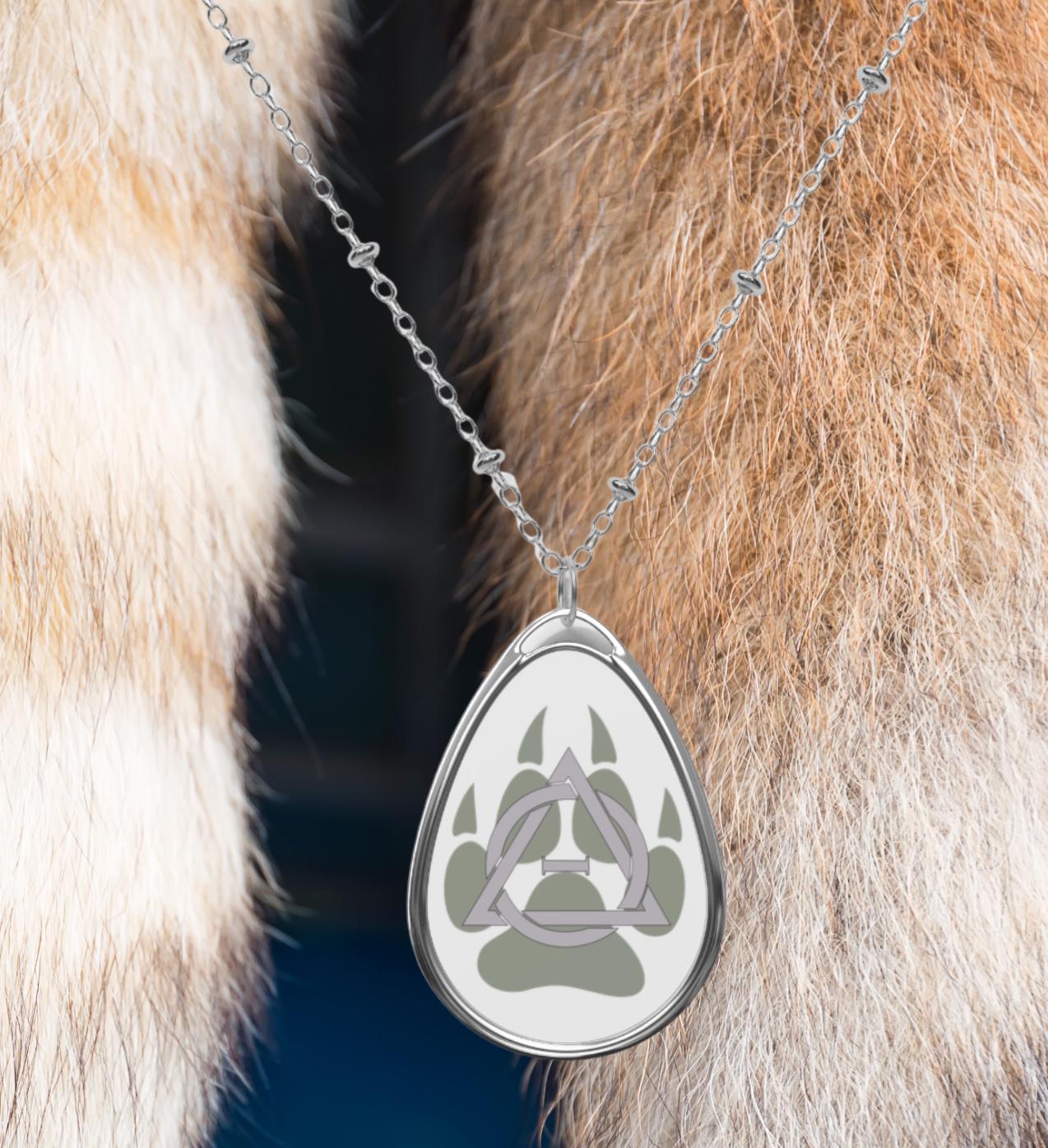 Therian Ketting Roestvrij Staal - Therian Pride Symbool Hanger Met Zwart Leer