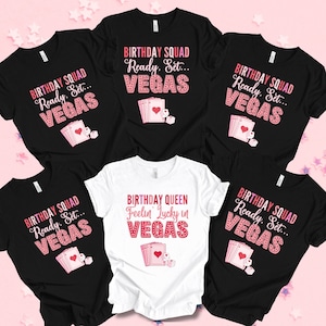 Vegas Birthday Squad Shirt, Vegas Bday Group Top, Birthday Vegas Vacay, Gift Vegas Birthday, Gift for Vegas Vacay