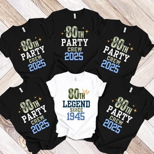 Camiseta de cumpleaños número 80: ideal para fiestas, celebraciones importantes o eventos familiares.