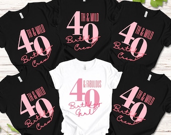 40th Birthday Shirt, Matching Party Crew Tees, Milestone Celebration T-shirt, 40th Birthday Gift