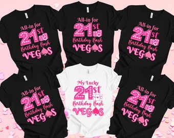 Vegas 21st Birthday Shirt: Matching Birthday Bash Group Tee, 21 Celebration Party T-shirt