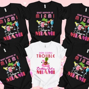 Funny Miami Birthday T-shirt, Miami Birthday Top, Cute Miami T-shirt, Miami Birthday Gift, Gift Miami Party