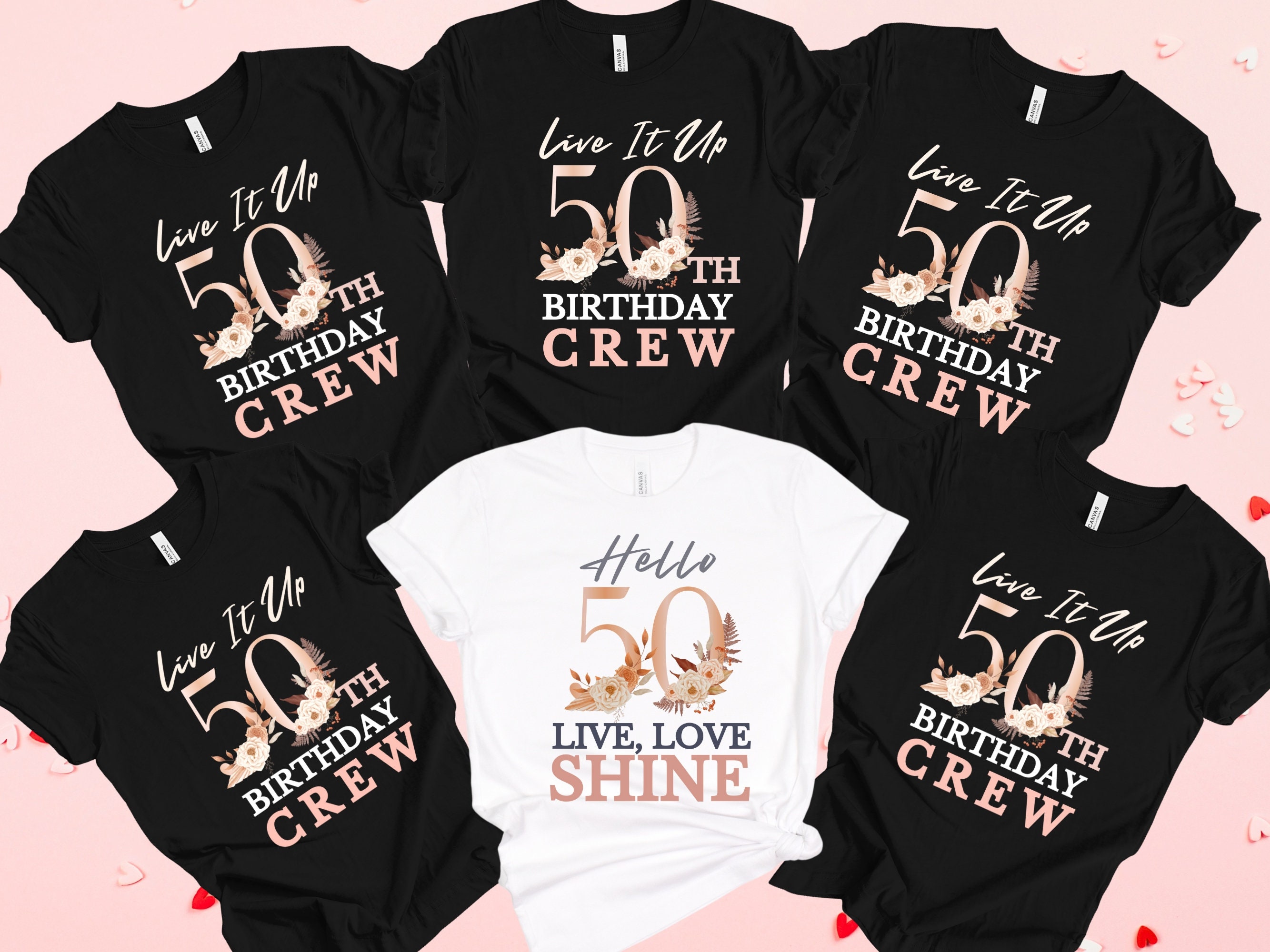 50th Birthday and Loving Life Shirt Fifty Crew Party main image 1